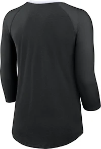Nike Women's New Orleans Saints Arched 3/4 Sleeve Raglan Top