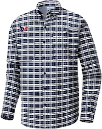 Columbia Sportswear Men's Houston Texans Long Sleeve Super Tamiami Shirt