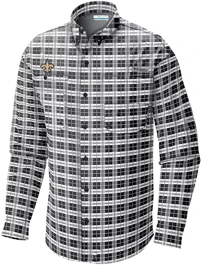 Columbia Sportswear Men's New Orleans Saints Super Tamiami Long Sleeve Shirt