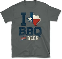 State Life Men's Texas Love Bbq And Beer Short Sleeve T-Shirt