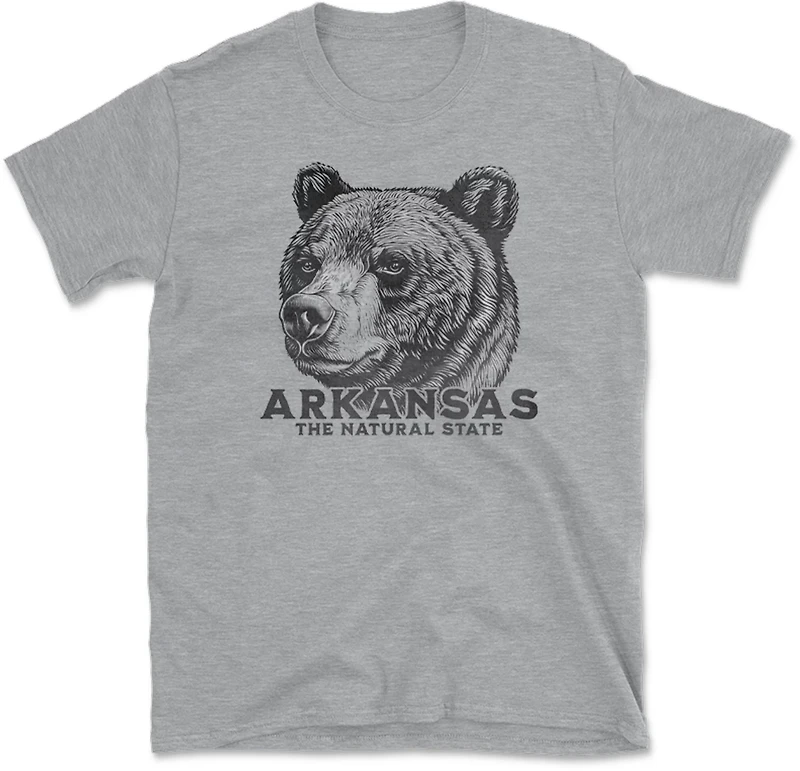 State Life Men's Arkansas Bear Head Short Sleeve T-Shirt