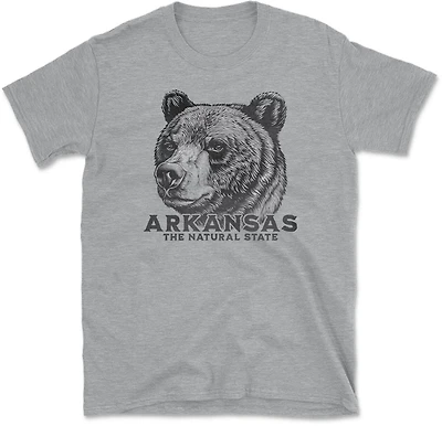 State Life Men's Arkansas Bear Head Short Sleeve T-Shirt