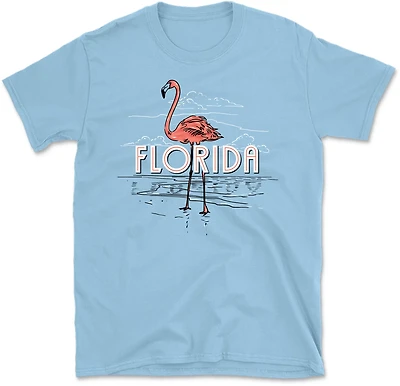 State Life Men's Florida Drawing Flamingo Short Sleeve T-Shirt