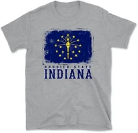 State Life Men's Indiana Grunge Flag Short Sleeve T-shirt
