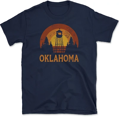 State Life Men's Oklahoma Retro Tower Short Sleeve T-shirt