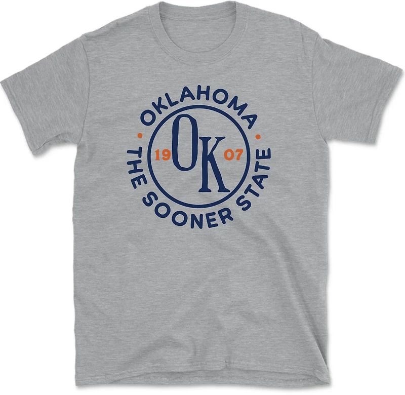 State Life Men's Oklahoma Circular Stamp Short Sleeve T-Shirt