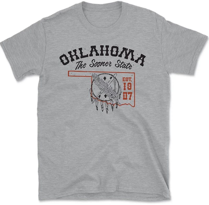 State Life Men's Oklahoma Sooners Stamp State Short Sleeve T-shirt