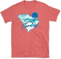 State Life Men's South Carolina White Beach Short Sleeve T-Shirt