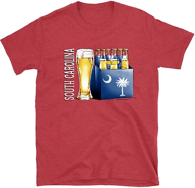 State Life Men's South Carolina Lager Beer Short Sleeve T-shirt