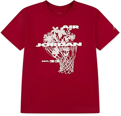 Jordan Girls' Flowers Short Sleeve T-shirt