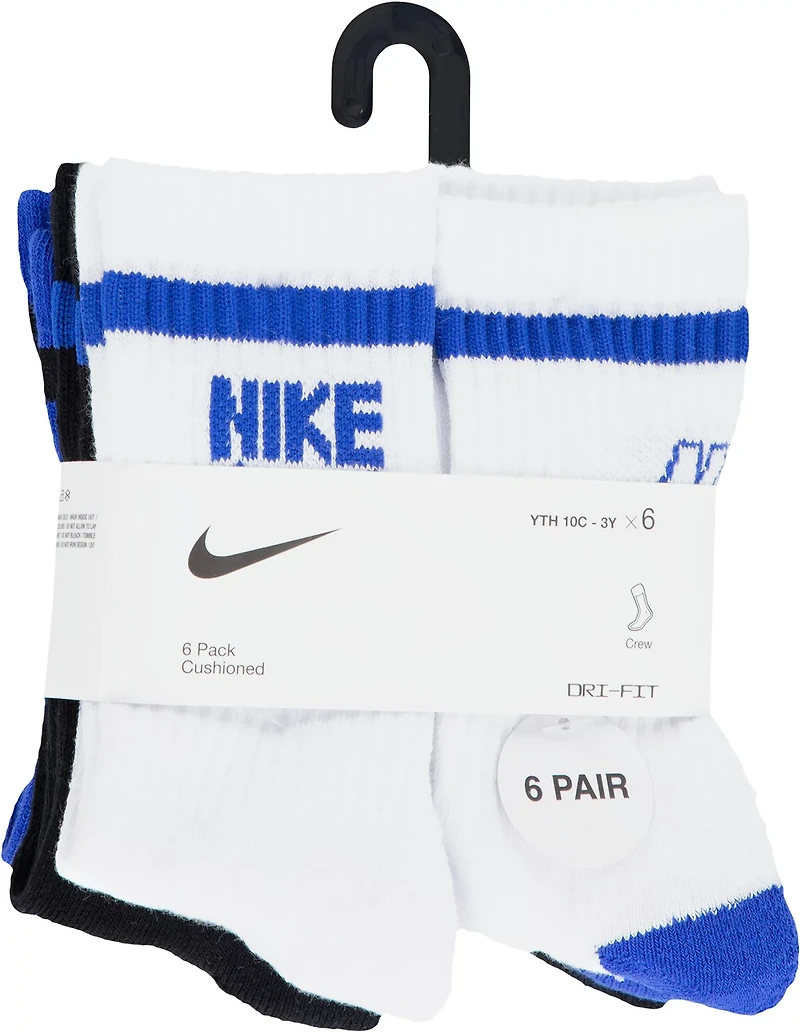 Nike Youth Retro Crew 6 Pack Socks