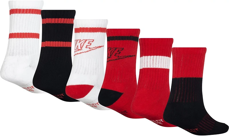 Nike Youth Retro Crew 6 Pack Socks