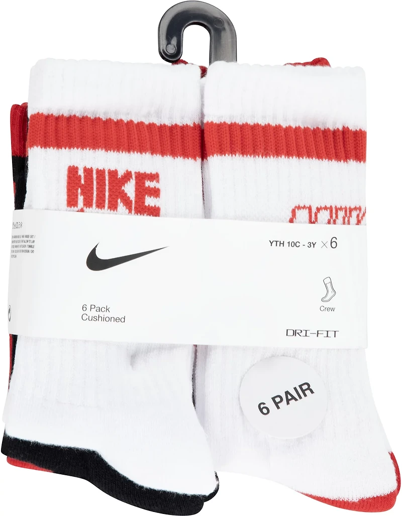 Nike Youth Retro Crew 6 Pack Socks