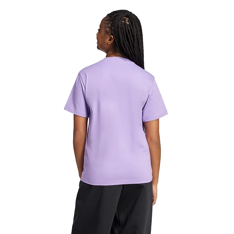 adidas Women's Tech Metallic Graphic Loose Fit Crop T-shirt