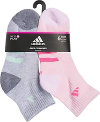 adidas Kids' Superlite 3.0 Athletic Cushioned Quarter Socks 6 Pack