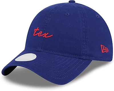 New Era Texas Rangers Adults' 9TWENTY Team Script Cap