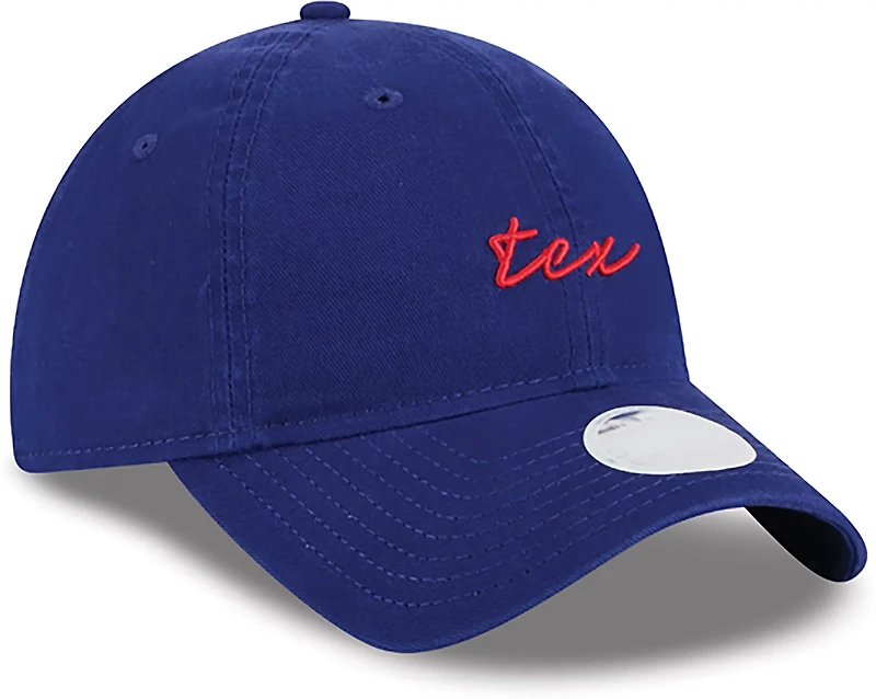 New Era Texas Rangers Adults' 9TWENTY Team Script Cap