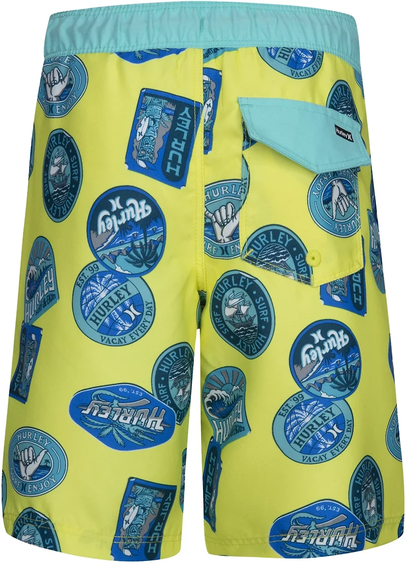 Hurley Boys' Travel Patch Pull-On Swim Shorts