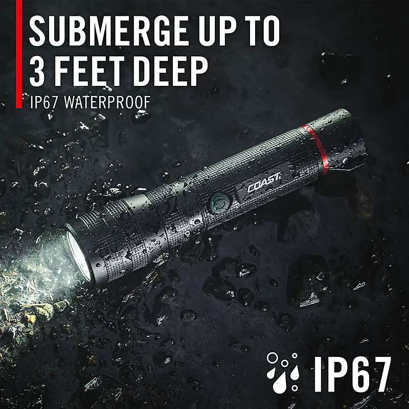 Coast G60R 1000 Lumen USB-C Rechargeable LED Flashlight, 2-Pack