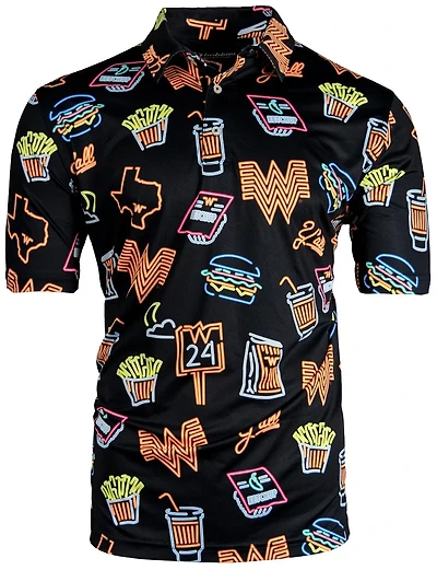 Chubbies Men's Neon Whataburger Performance Polo