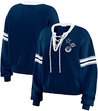 WEAR Women's Dallas Cowboys Lace Up Sweater