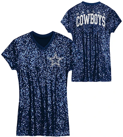 Outerstuff Women's Dallas Cowboys Wordmark Sequin Dress