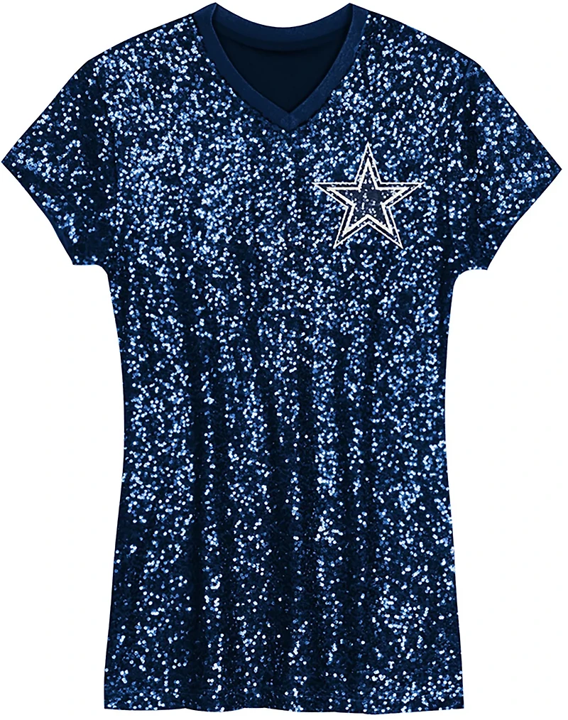 Outerstuff Women's Dallas Cowboys Wordmark Sequin Dress