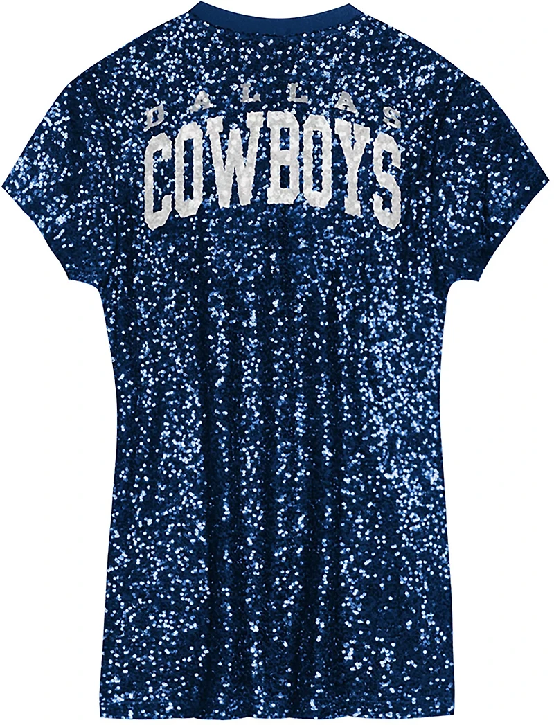 Outerstuff Women's Dallas Cowboys Wordmark Sequin Dress