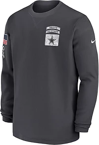 Nike Men's Dallas Cowboys Salute to Service Long Sleeve Crew Top