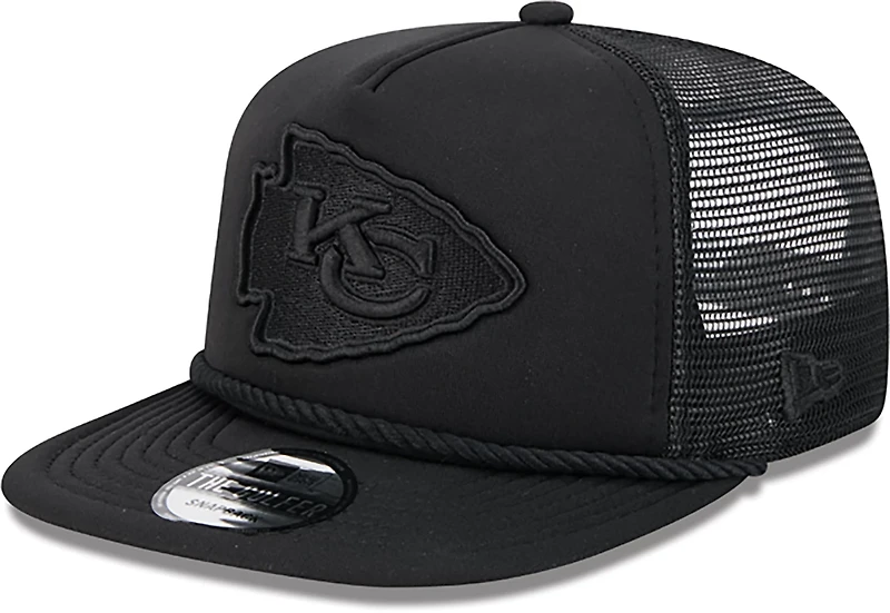 New Era Golfer Trucker Black on Black Chiefs Cap