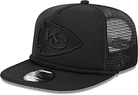 New Era Golfer Trucker Black on Black Chiefs Cap