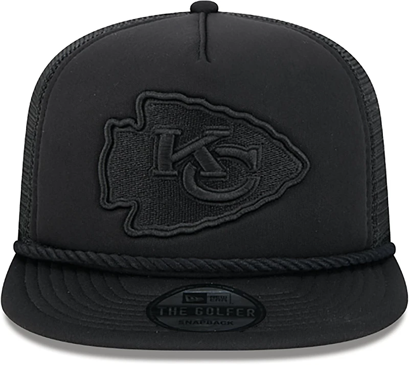 New Era Golfer Trucker Black on Black Chiefs Cap