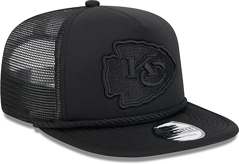 New Era Golfer Trucker Black on Black Chiefs Cap