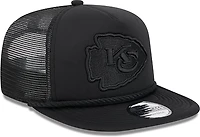 New Era Golfer Trucker Black on Black Chiefs Cap