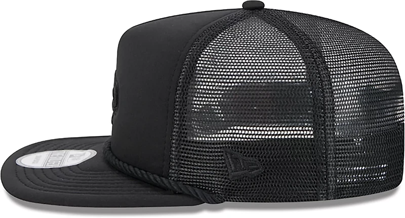 New Era Golfer Trucker Black on Black Saints Cap
