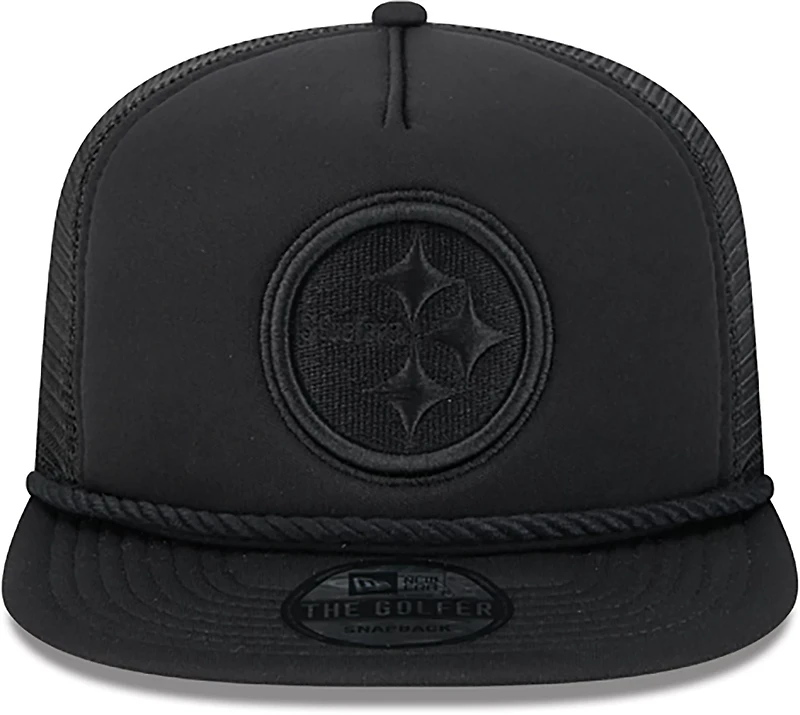 New Era Golfer Trucker Black Steelers Cap