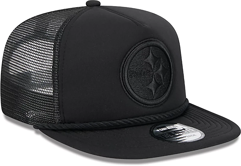 New Era Golfer Trucker Black Steelers Cap