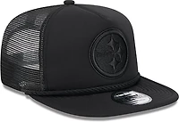 New Era Golfer Trucker Black Steelers Cap
