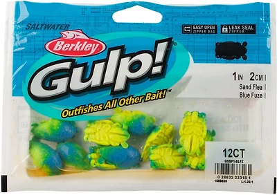 Berkley Gulp! Saltwater Surf Bytes Sand Fleas Soft Baits 12-Pack