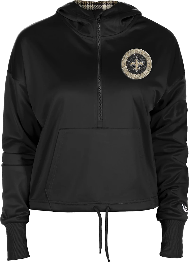 New Era Women's New Orleans Saints 1/4 Zip Pullover Hoodie