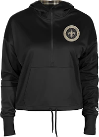 New Era Women's New Orleans Saints 1/4 Zip Pullover Hoodie