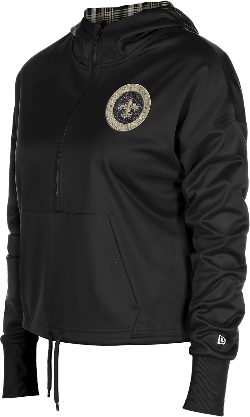 New Era Women's New Orleans Saints 1/4 Zip Pullover Hoodie