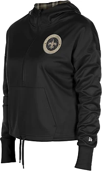 New Era Women's New Orleans Saints 1/4 Zip Pullover Hoodie
