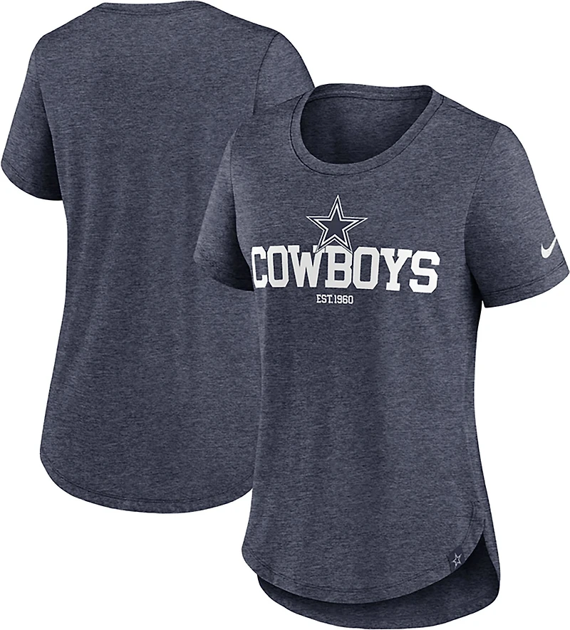 Nike Women's Dallas Cowboys Triblend Fashion T-shirt