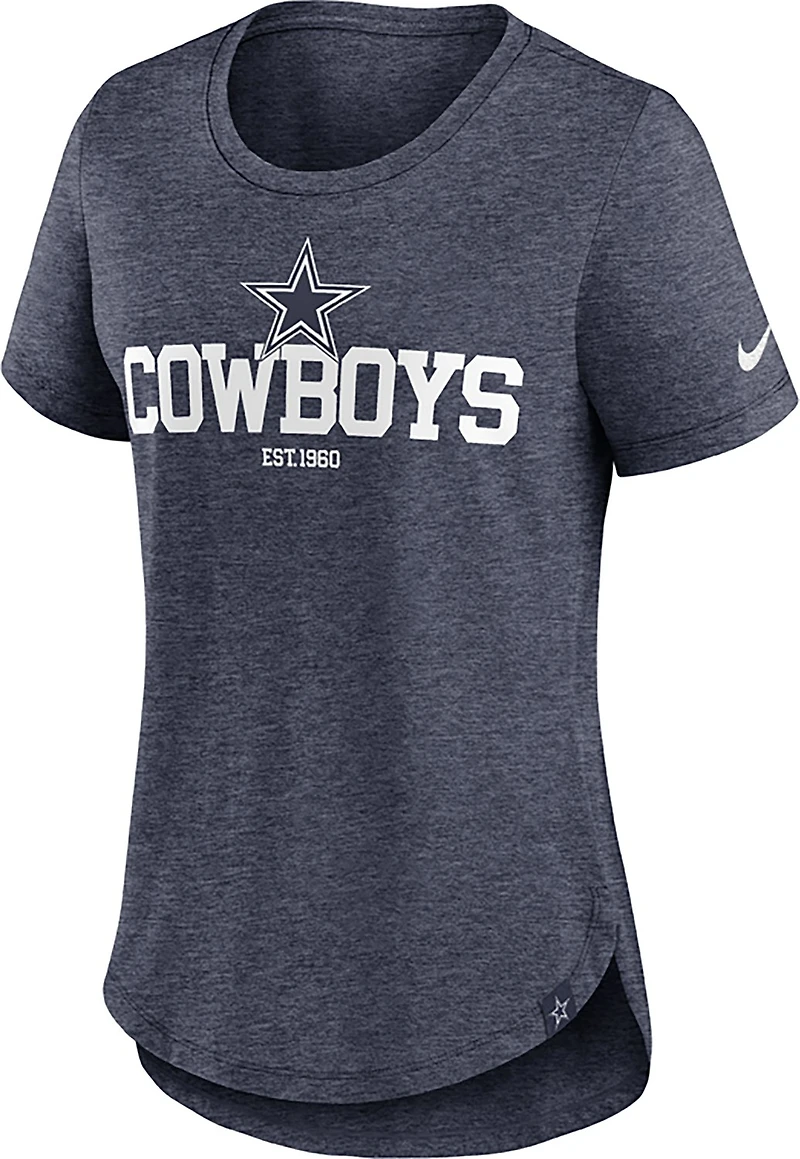 Nike Women's Dallas Cowboys Triblend Fashion T-shirt