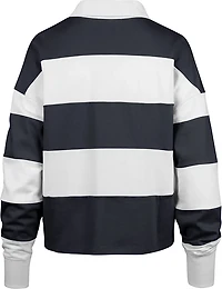 '47 Women's Dallas Cowboys Hall Raven Rugby Current Long Sleeve Polo Shirt