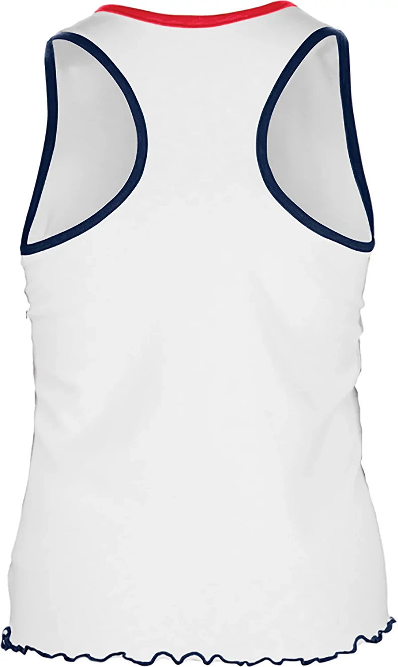 New Era Women's Atlanta Braves V-notch Lettuce Hem Tank Top