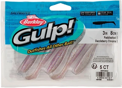 Berkley Gulp! 3 Saltwater Paddleshad Soft Baits 5-Pack