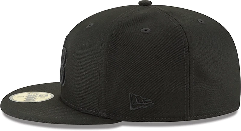 New Era Men's Tampa Bay Rays Black on Black Fitted 59FIFTY Cap
