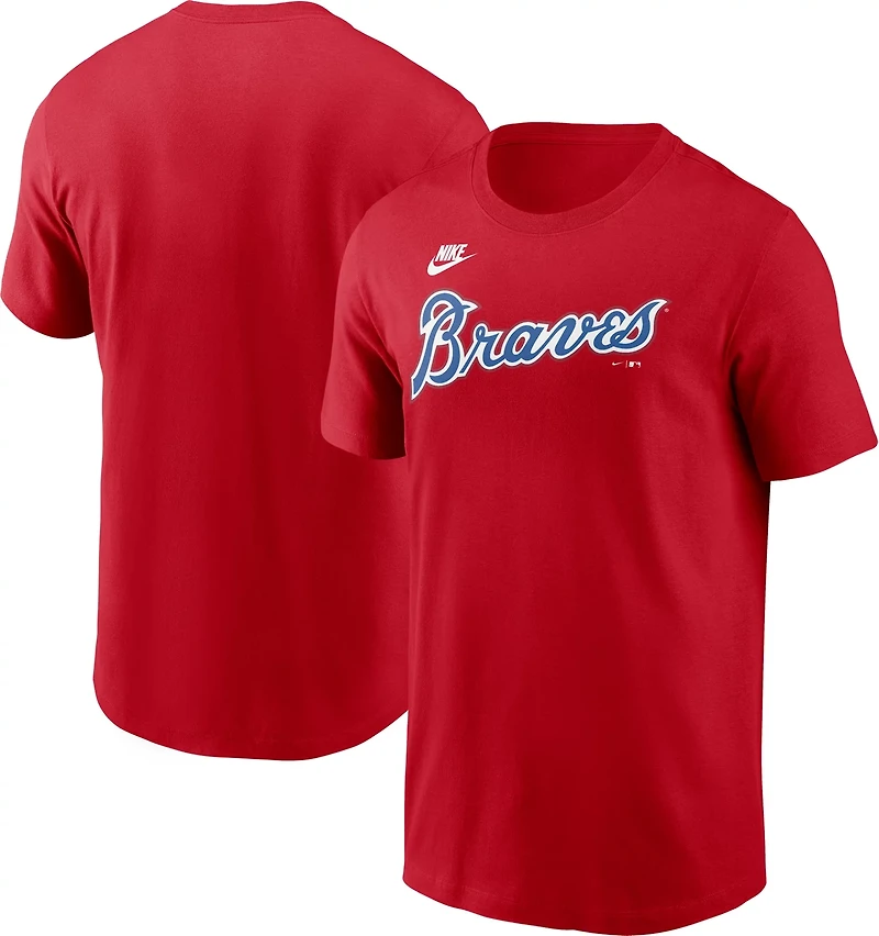 Nike Men's Atlanta Braves Coop Wordmark Graphic T-shirt